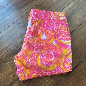 Vibrant Pink and Orange Women's Shorts